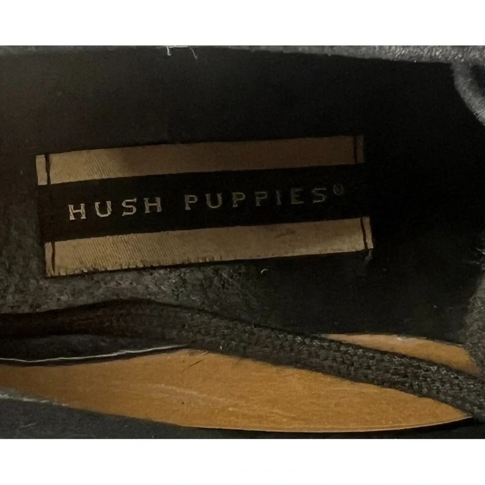 Hush Puppies Chukka Boots Men's US 9 Black Suede Lace Up Leather Grunge Retro